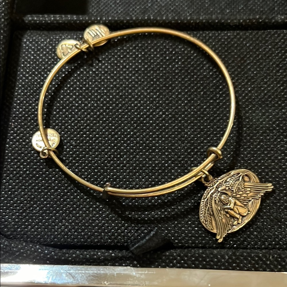 Alex and Ani Gold Angel Charm Bangle Bracelet